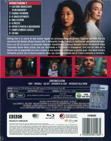 Killing Eve. Stagione 2. Serie TV ita (4 Blu-ray) di Damon Thomas,Lisa Brühlmann,Francesca Gregorini - Blu-ray - 2