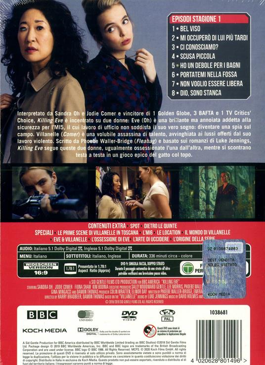 Killing Eve. Stagione 1. Serie TV ita (4 DVD) di Damon Thomas,Jon East,Harry Bradbeer - DVD - 2