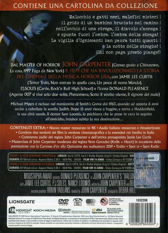 Halloween. La notte delle streghe (2 DVD) di John Carpenter - DVD - 3