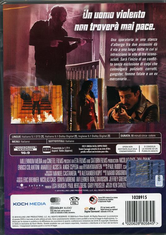 Kill Chain. Uccisioni a catena (DVD) di Ken Sanzel - DVD - 2