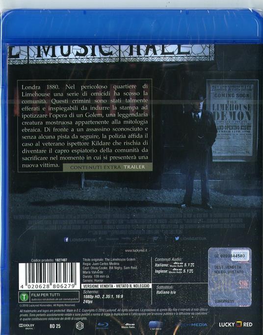 The Limehouse Golem. Mistero sul Tamigi (Blu-ray) di Juan Carlos Medina - Blu-ray - 2