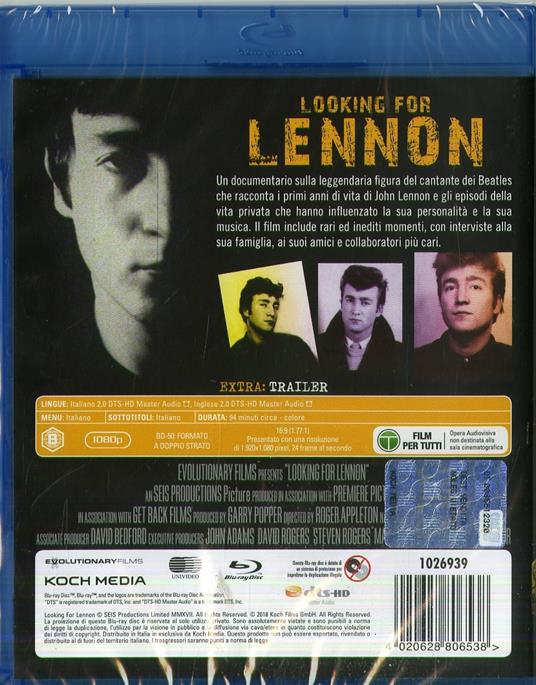 Looking for Lennon (Blu-ray) di Roger Appleton - Blu-ray - 2