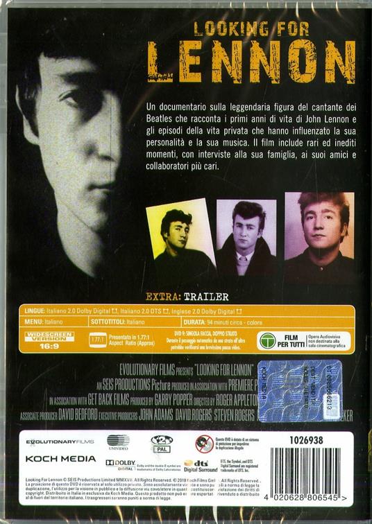 Looking for Lennon (DVD) di Roger Appleton - DVD - 2