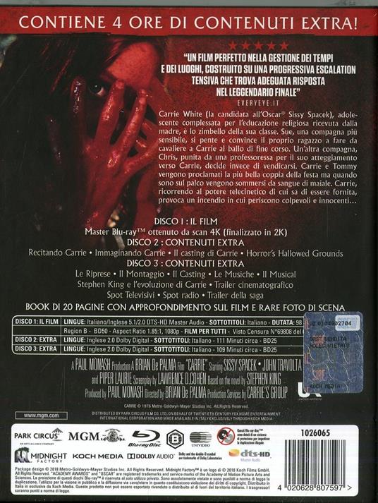 Carrie. Lo squardo di Satana (3 Blu-ray) di Brian De Palma - Blu-ray - 2