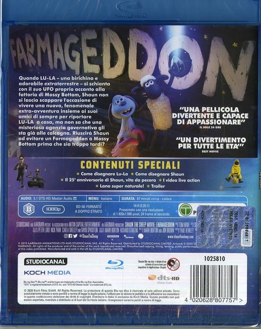 Shaun vita da pecora. Farmageddon (Blu-ray) di Will Becher,Richard Phelan - Blu-ray - 2