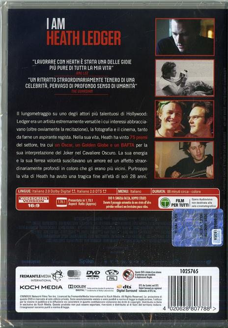 Io sono Heath Ledger (DVD) di Adrian Buitenhuis,Derik Murray - DVD - 2