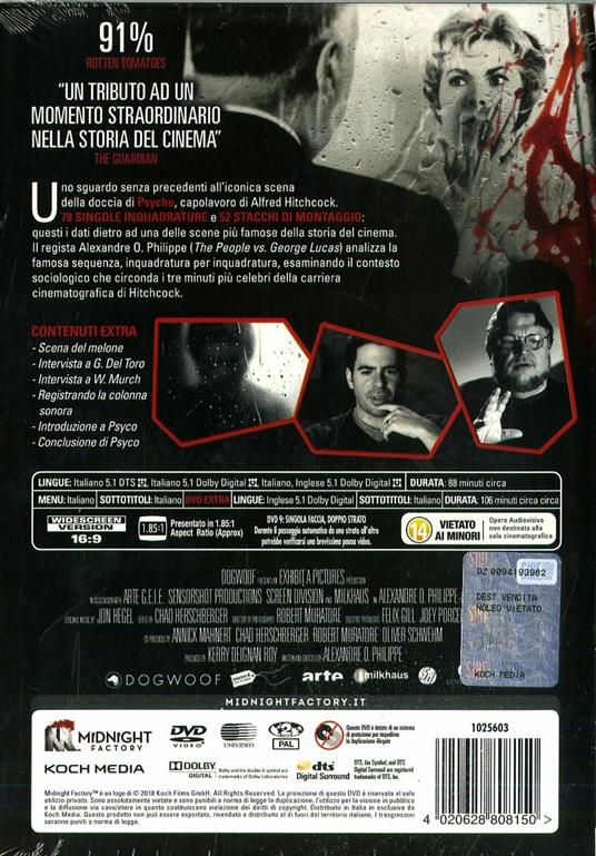 78/52. Hitchcock e la doccia che ha cambiato il cinema. Limited edition con Booklet (2 DVD) di Alexandre O. Philippe - DVD - 2