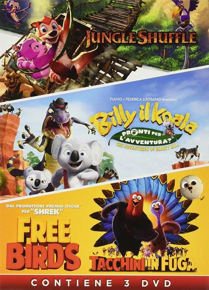Jungle Shuffle - Billy il koala - Free Birds (3 DVD) di Mauricio De La Orta,Jimmy Hayward - DVD