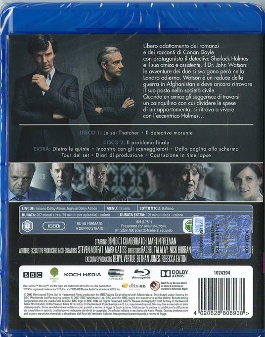 Sherlock. Stagione 4. Serie TV ita (2 Blu-ray) di Paul McGuigan,Euros Lyn,Toby Haynes - Blu-ray - 2