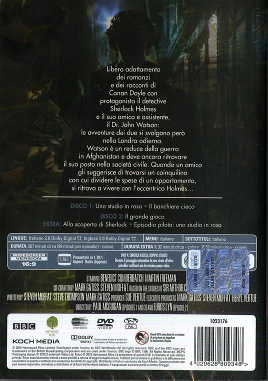 Sherlock. Stagione 1. Serie TV ita (2 DVD) di Paul McGuigan,Euros Lyn,Toby Haynes - DVD - 2