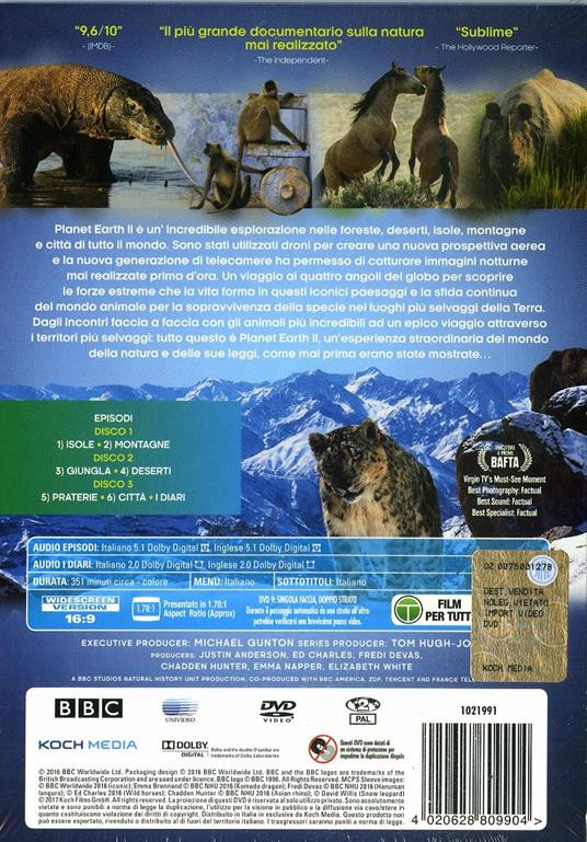Planet Earth II (3 DVD) di Justin Anderson,Ed Charles,Fredi Devas,Chadden Hunter,Emma Napper - DVD - 2
