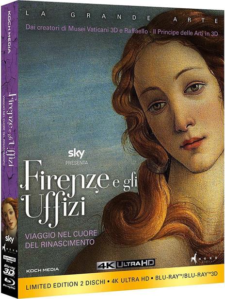 Firenze e gli Uffizi. Con Booklet (Blu-ray + Blu-ray 4K Ultra HD) di Luca Viotto - Blu-ray + Blu-ray Ultra HD 4K