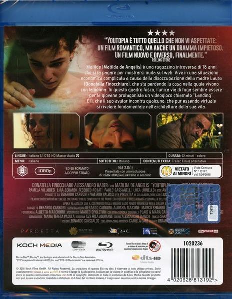 Youtopia (Blu-ray) di Berardo Carboni - Blu-ray - 2