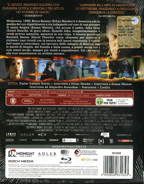 Regression<span>.</span> Limited Edition di Alejandro Amenabar - Blu-ray - 8