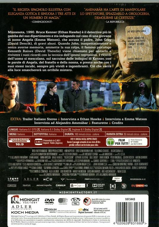 Regression<span>.</span> Limited Edition di Alejandro Amenabar - DVD - 8