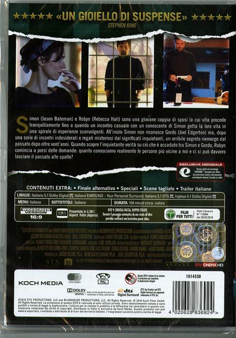 Regali da uno sconosciuto. The Gift di Joel Edgerton - DVD - 2