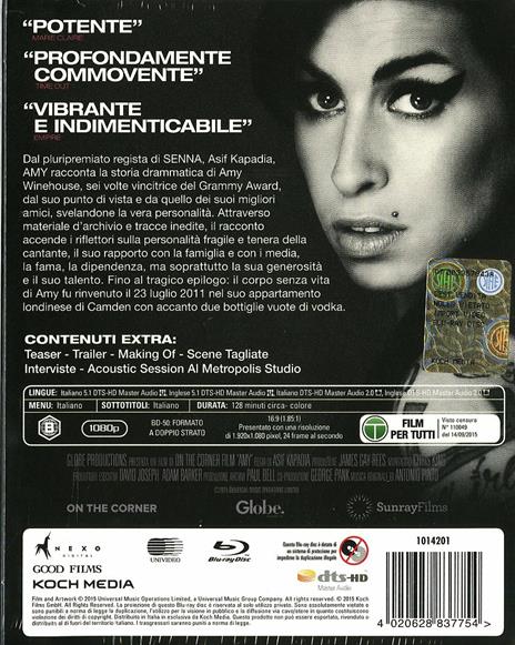 Amy. The Girl Behind the Name (2 Blu-ray)<span>.</span> Collector's Edition di Asif Kapadia - Blu-ray - 3