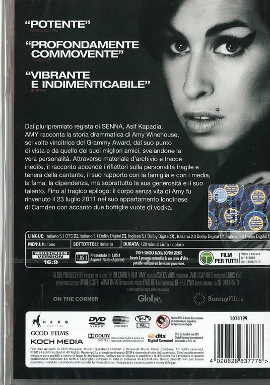 Amy. The Girl Behind the Name di Asif Kapadia - DVD - 3