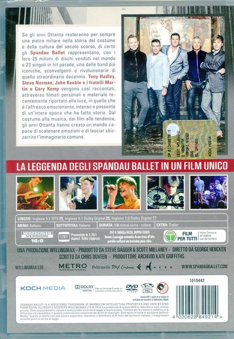 Spandau Ballet. Il film (DVD) - DVD di Spandau Ballet - 2