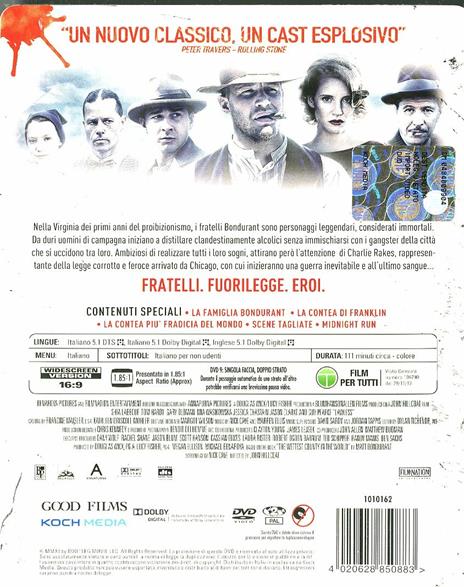 Lawless (Steelbook)<span>.</span> Limited Edition di John Hillcoat - DVD - 2