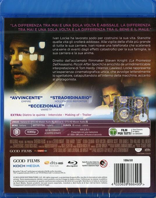 Locke di Steven Knight - Blu-ray - 2