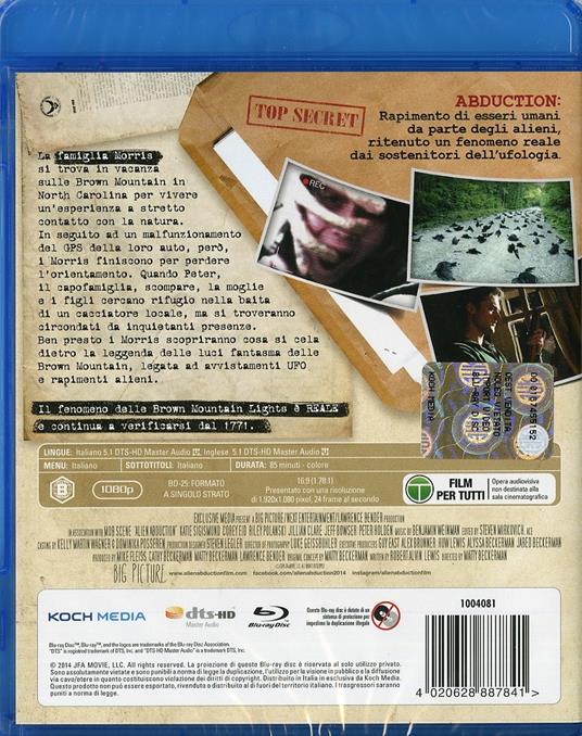 Alien Abduction. Rapimenti alieni di Matty Beckerman - Blu-ray - 2