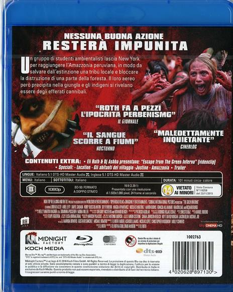 The Green Inferno di Eli Roth - Blu-ray - 2