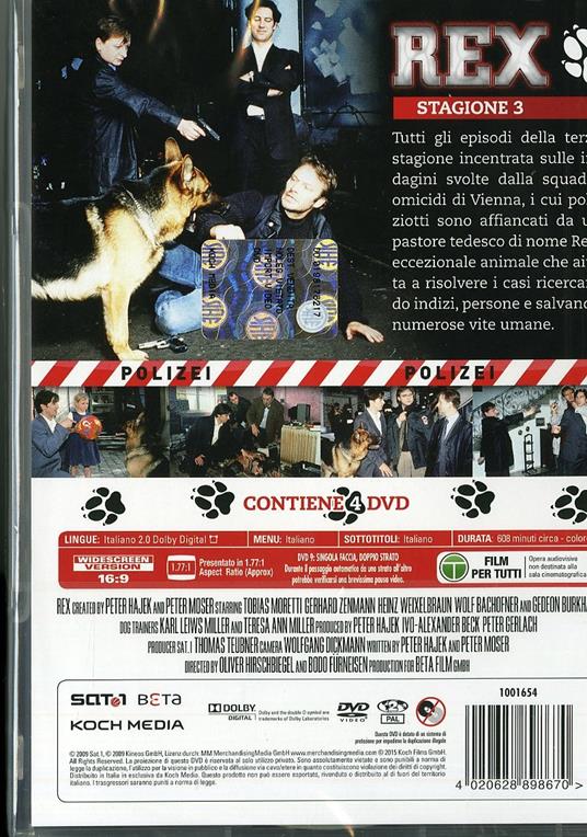 Rex. Stagione 3 (4 DVD) di Hans Werner,Oliver Hirschbiegel,Michael Riebl - DVD - 2