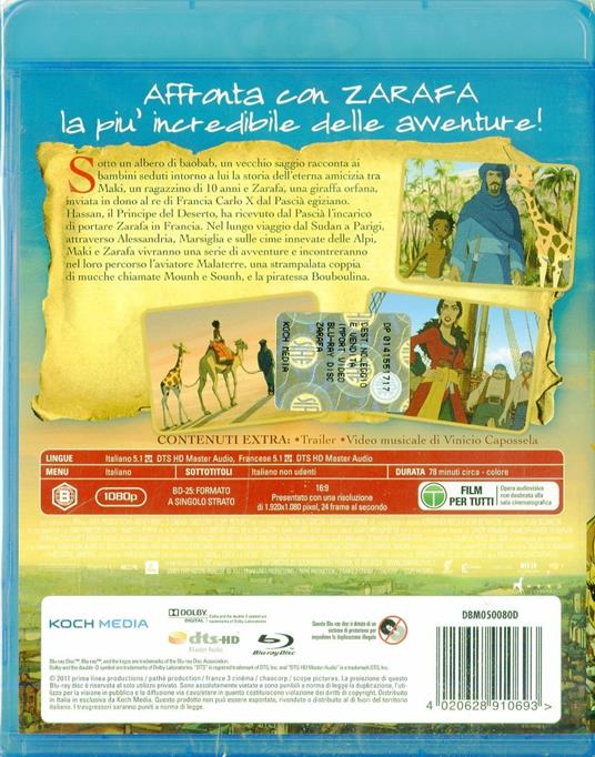 Le avventure di Zarafa. Giraffa giramondo di Rémi Bezançon,Jean-Christophe Lie - Blu-ray - 2