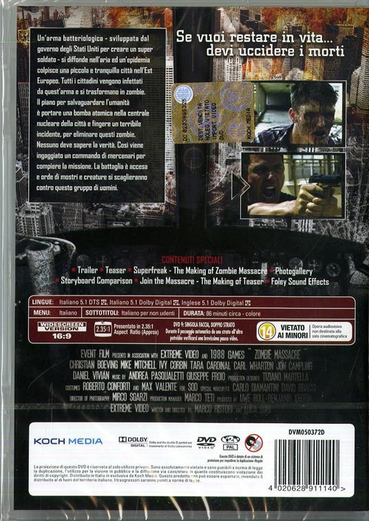 Zombie Massacre di Luca Boni,Marco Ristori - DVD - 2