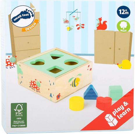 small foot 10944 Cubo plug-in "Move it!" in legno certificato FSC, gioco di forme per promuovere la logica, da 12 mesi. - 4