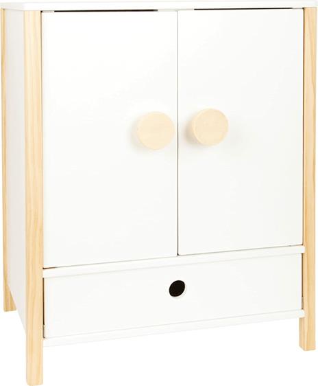 Small Foot 11812 Armadio per Bambole Little Button, in Design scandinavo con Porte a Battente Leggere, dai 3 Anni in s Toys