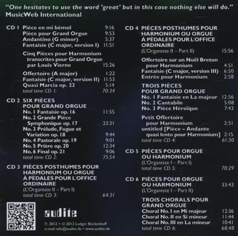 Complete Organ Works - CD Audio di César Franck - 2