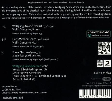 Concerti per violino - Magnificat - CD Audio di Wolfgang Amadeus Mozart,Hans Werner Henze - 2