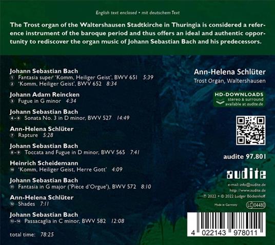 Holy Spirit - CD Audio di Johann Sebastian Bach - 2