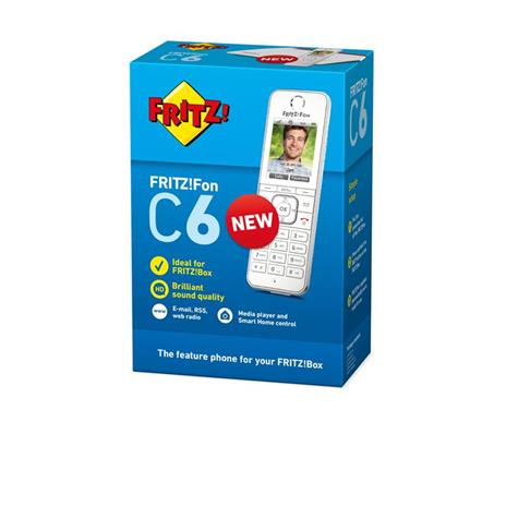 AVM FRITZ!Fon C6 International Telefono DECT Identificatore di chiamata Bianco - 4