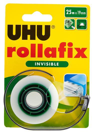 Rollafix nastro adesivo invisibile sovrascrivibile ricarica 25mt - 2