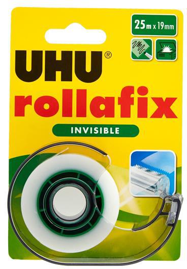 Rollafix nastro adesivo invisibile sovrascrivibile ricarica 25mt