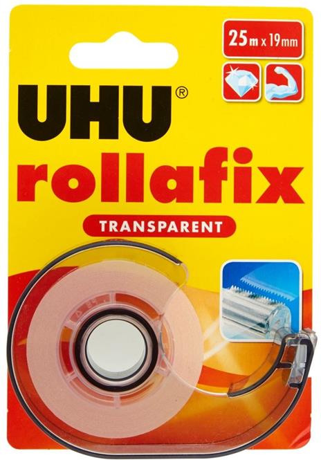 Rollafix nastro adesivo trasparente con dispenser 25mt - 3