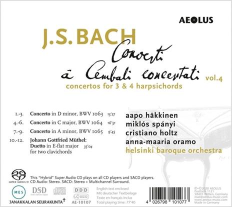 Concerti A Cembali Concertati Vol.4 - CD Audio di Johann Sebastian Bach - 2