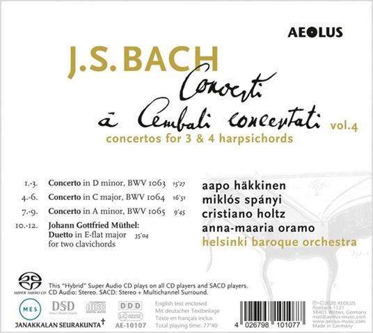Concerti A Cembali Concertati Vol.4 - CD Audio di Johann Sebastian Bach - 2