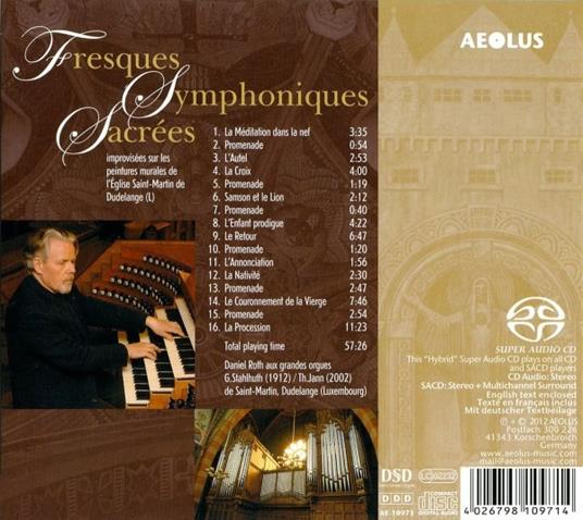 Fresques Symphoniques Sac - SuperAudio CD di Daniel Roth - 2
