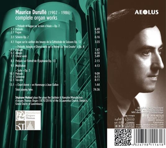 Complete Organ Works - CD Audio di Maurice Duruflé - 2