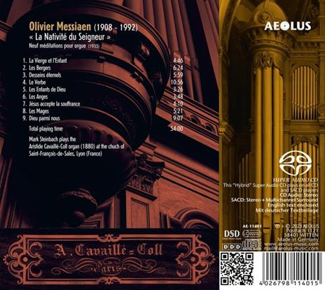 La Nativité Du Seigneur - CD Audio di Olivier Messiaen,Mark Steinbach - 2