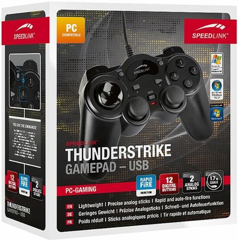 SPEEDLINK THUNDERSTRIKE Nero USB Gamepad Analogico/Digitale PC - 4
