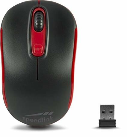 Speedlink CEPTICA Mouse - Wireless, Ceptica Mouse Senza Fili , Nero-Rosso, Schwarz/Rot