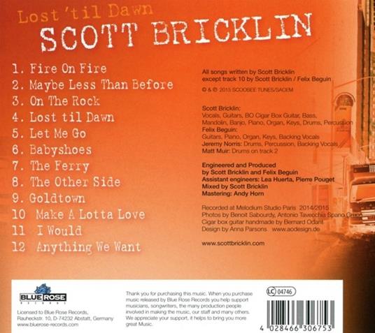 Lost 'Til Dawn - CD Audio di Scott Bricklin - 2