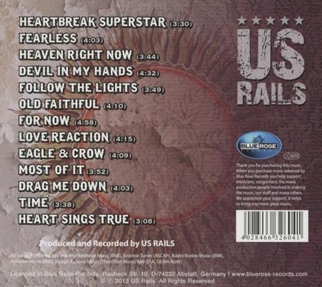 Heartbreak Superstars - CD Audio di US Rails - 2