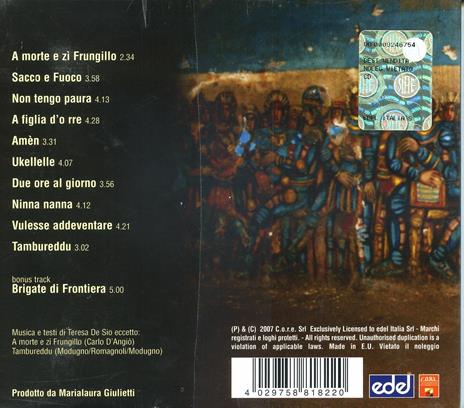 Sacco e fuoco - CD Audio di Teresa De Sio - 2