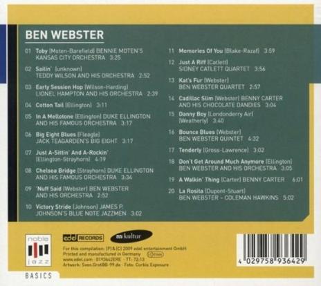 Bounce Blues - CD Audio di Ben Webster - 2